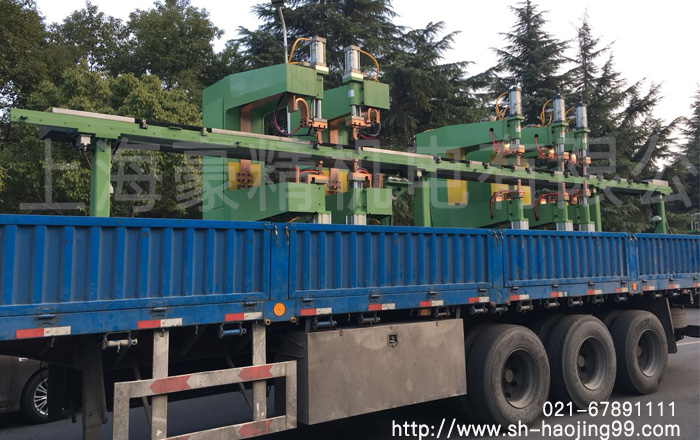 上海豪精为客户连日加班生产的龙门点焊机今天终于要发货了